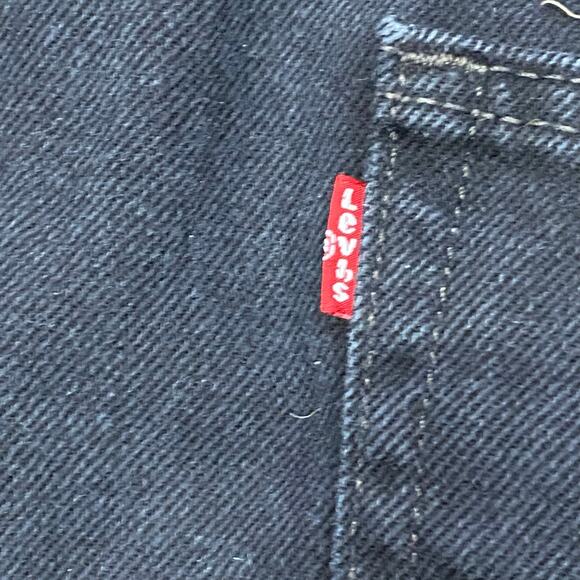 Levi's 505 Black Denim Jeans 38 X 30 Straight Leg Regular Fit High Rise Waist - Picture 4 of 8